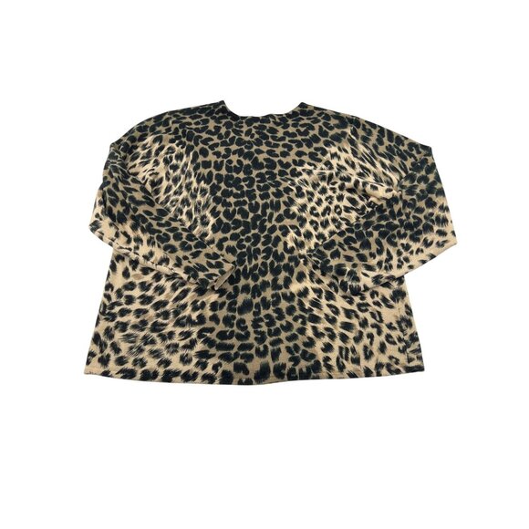 Designers Originals Leopard Print V-Neck Sweater Size 1X - Picture 6 of 6